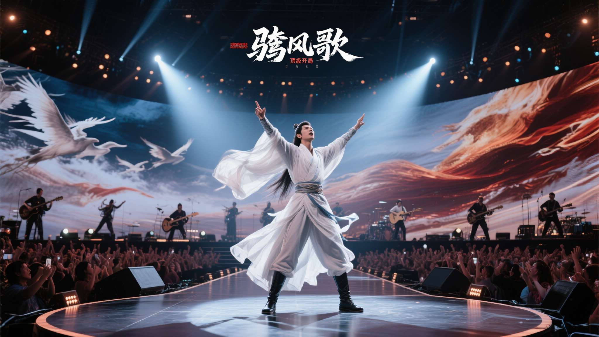 顶级开场!一首《驭风歌》热烈炸场,好有气势 在如今盛行的各类演出和大型晚会中,如何用音乐打破观众心理防线、瞬间点燃全场氛围,